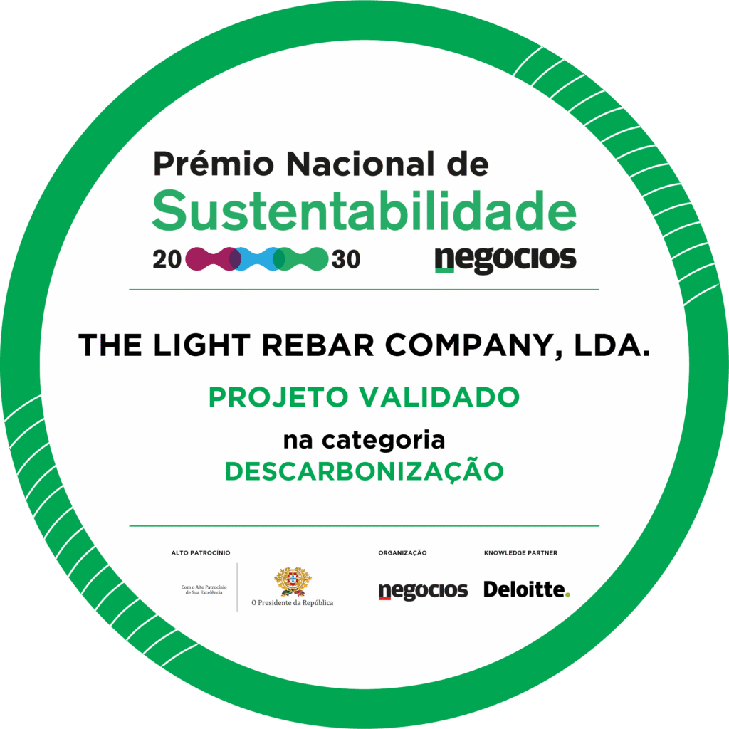 The Light Rebar Company vence Prémio Nacional de Sustentabilidade na categoria Descarbonização